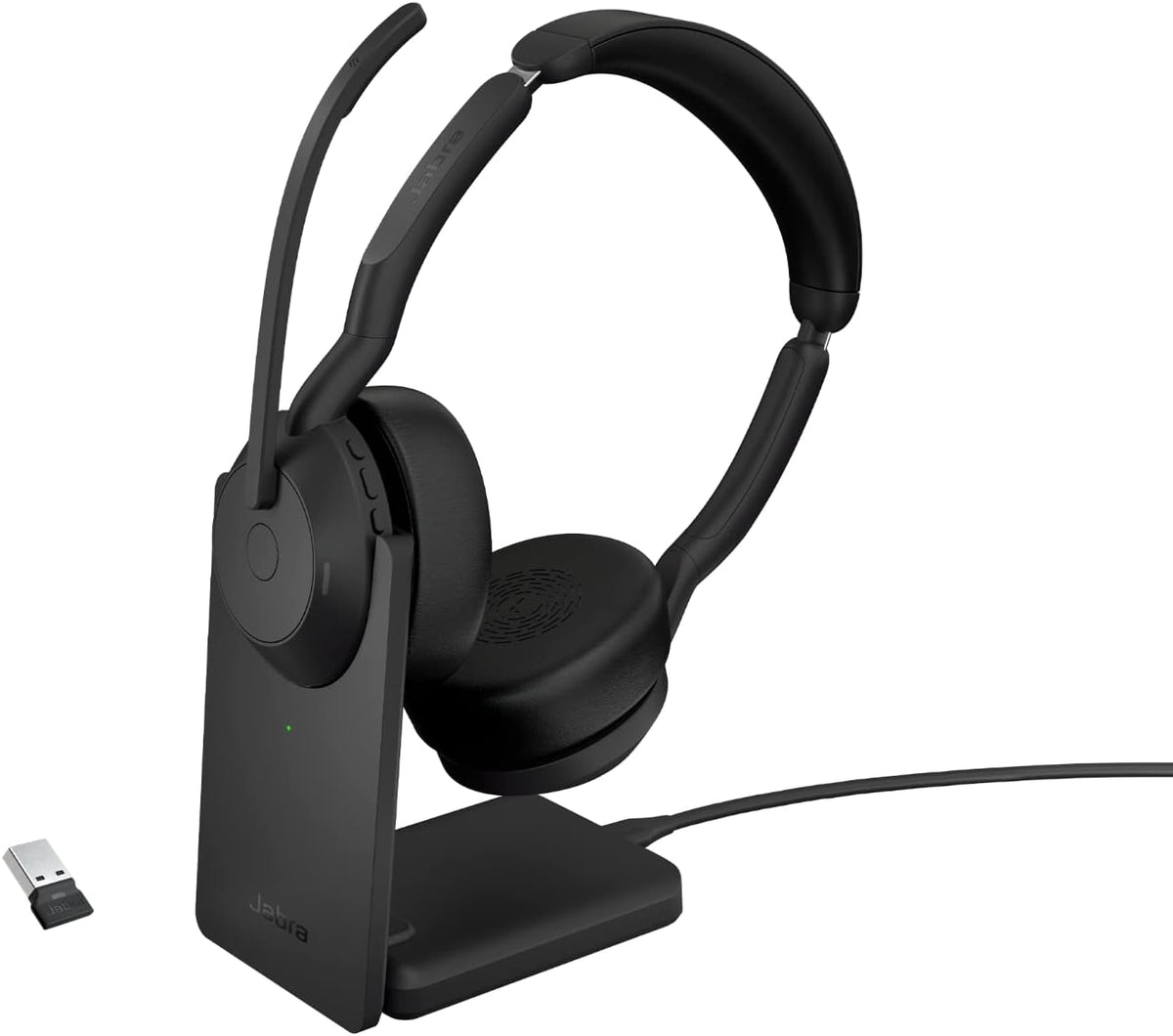 Jabra Evolve2 55 · Căști wireless cu stand de încărcare