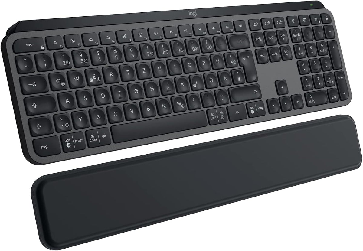 Logitech MX Keys S Plus · Tastatură wireless cu palm rest